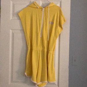 Brand new never worn yellow hunter romper